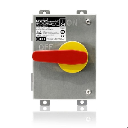 Disconnect Switch, Nonfusible, 3PST, Single Phase, NEMA 12, 13, 3R, 4X, Indoor/Outdoor MPN:MDS3-AX