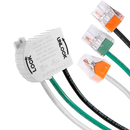 Recep Wiring Mod, 125Vac, 6In, Solid MPN:MSTWL-WSD