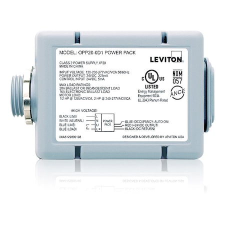 Occupancy Sensor Power Pack, Gray MPN:OPP20-D2