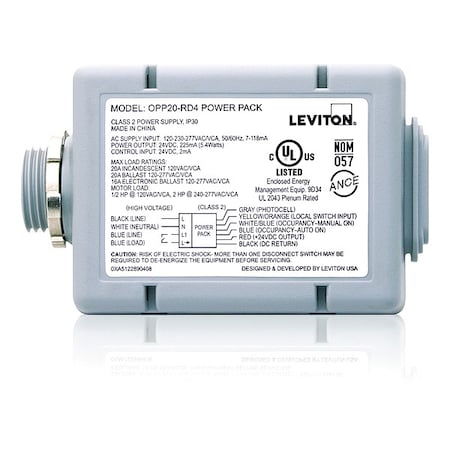 Occupancy Sensor Power Pack, Gray MPN:OPP20-RD3