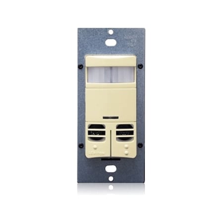 Wall Mount Sensor, Occupancy, Photocell, Vacancy, Hard Wired, Ivory, 2, 400 sq ft, Fluorescent, Incandescent, LED MPN:OSSMD-GAI