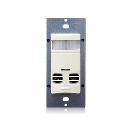 Wall Mount Sensor, Occupancy, Photocell, Vacancy, Hard Wired, Almond, 2, 400 sq ft, Fluorescent, Incandescent, LED MPN:OSSMD-GAT