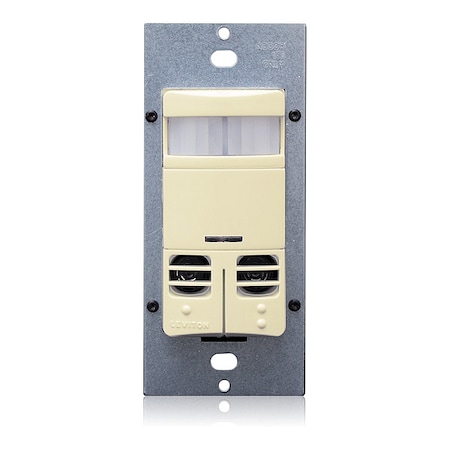 Wall Mount Sensor, Occupancy, Photocell, Vacancy, Hard Wired, Ivory, 2, 400 sq ft, Fluorescent, Incandescent, LED MPN:OSSMD-MAI