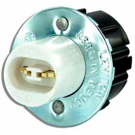 Leviton 523 High-Output Base Double Contact Fluorescent Lampholder White 523