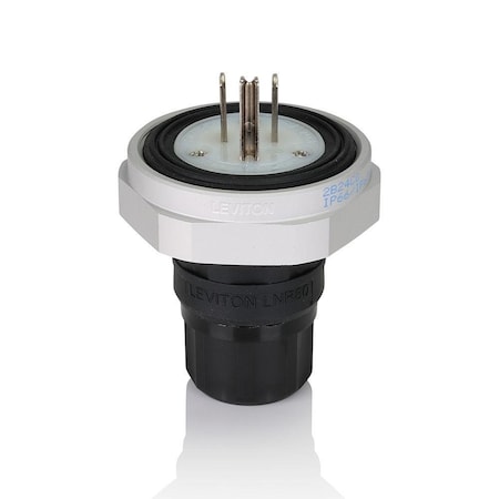 Straight Blade Plug, 15 A, Black MPN:LNR80-1E
