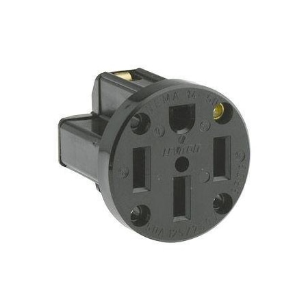 FlushMountRcptcl, 50A, 125/250VAC, Blk, Nyln MPN:279-PM