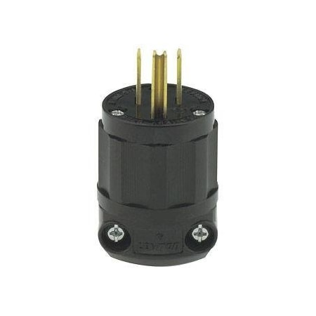 Straight Blade Plug, 15 A, Black MPN:5266-CB