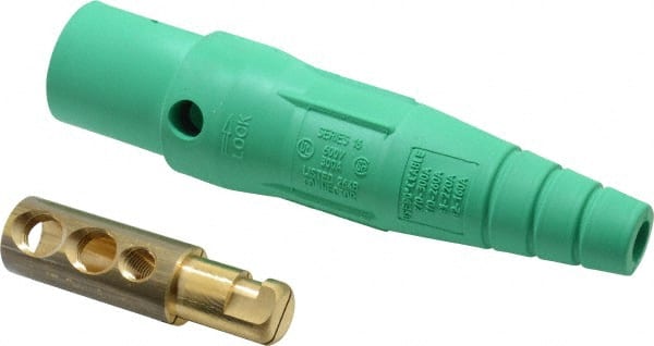 3R NEMA Rated, 600 Volt, 300 Amp, 2 to 2/0 AWG, Cam, Double Set Screw, Male Single Pole Plug and Connector MPN:16D22-UG
