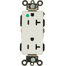 Leviton 16362-Hgw 20a 125v Decora Plus Duplex Receptacle Self Grounding White 16362-HGW - Pkg Qty 10