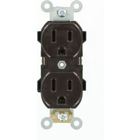 Leviton 5252 15A 125V Duplex Receptacle Brown 5252 - Pkg Qty 10