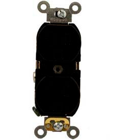 Leviton 5362-E Duplex Receptacle Straight Blade Black 5362-E - Pkg Qty 10