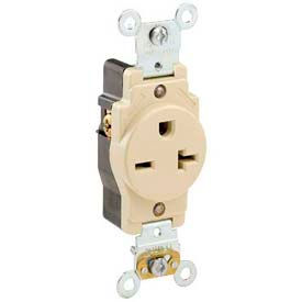 Leviton 5461-R 20a 250v Single Receptacle Red 5461-R - Pkg Qty 10