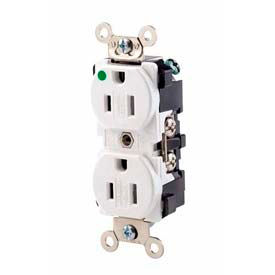 Leviton 8200-Sgw 15a 125v Duplex Receptacle Tamper-Resistant White 8200-SGW - Pkg Qty 10