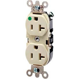 Leviton 8300-Hli 20a 125v Duplex Receptacle Ivory 8300-HLI - Pkg Qty 10