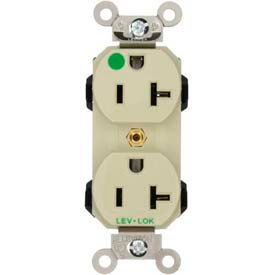Leviton 8300-I 20a 125v Duplex Receptacle Ivory 8300-I - Pkg Qty 10