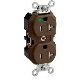 Leviton 8300-Sg 20a 125v Duplex Receptacle Self Grounding Brown 8300-SG - Pkg Qty 10