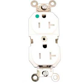 Leviton 8300-Sgw Duplex Receptacle Straight Blade Self Grounding White 8300-SGW - Pkg Qty 10