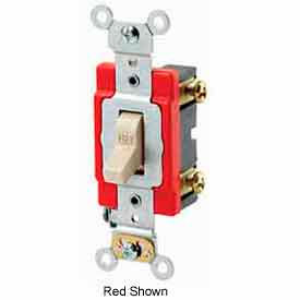 Leviton 1221-2 20A 120/277V Single-Pole AC Quiet Switch Brown 1221-2 - Pkg Qty 10