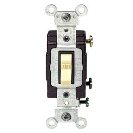 Leviton CS120-2I 20A 120/277V Single-Pole Ivory CS120-2I - Pkg Qty 10