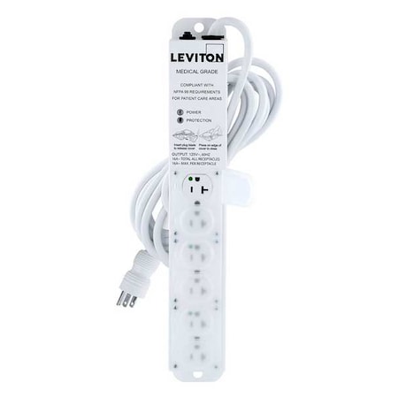 Outlet Strip, Surge, Rack Mounted, 6 5-20R, 5-20P, 15 ft., White MPN:5306M-2S5