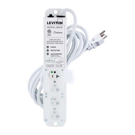 Outlet Strip, Surge, Rack Mounted, 4 5-20R, 5-20P, 15 ft., White MPN:53C4M-2S5