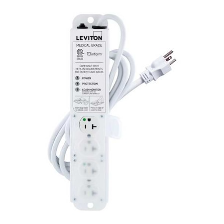 Outlet Strip, Surge, Rack Mounted, 4 5-20R, 5-20P, 7 ft., White MPN:53C4M-2S7