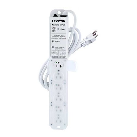 Outlet Strip, Medical Grade, 6 5-20R, 5-20P, 7 ft., White MPN:53C6M-2N7