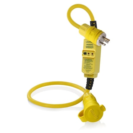 SJTW GFCI Extension Cord, 12 AWG, Outdoor, 12/3, 1 Outlets, 5-15R, Yellow, Polycarbonate, 5-15P MPN:GSCM2-3WC