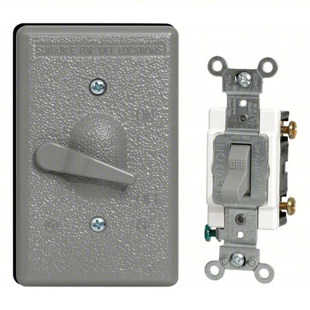 Wall Switch, Toggle, 3 A, White MPN:1080-W