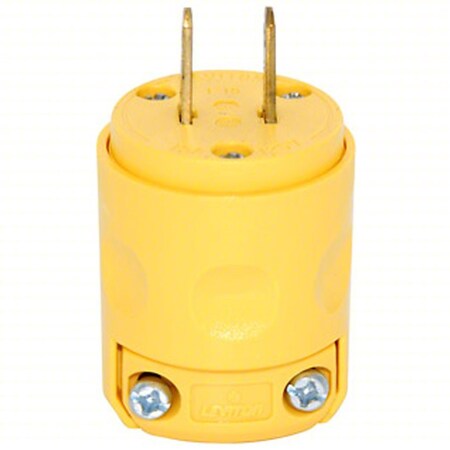 Straight Blade Plug, 1-15P, 15 A, 125V AC, 2 Pole, Screw Terminals, Non-Grounded MPN:115PV