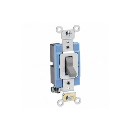 Wall Switch, 2 hp, Toggle, 15 A, Gray MPN:1201-2GY