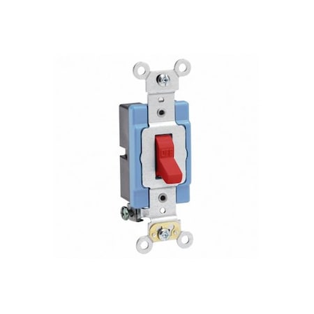 Wall Switch, 2 hp, Toggle, 15 A, Red MPN:1201-2R