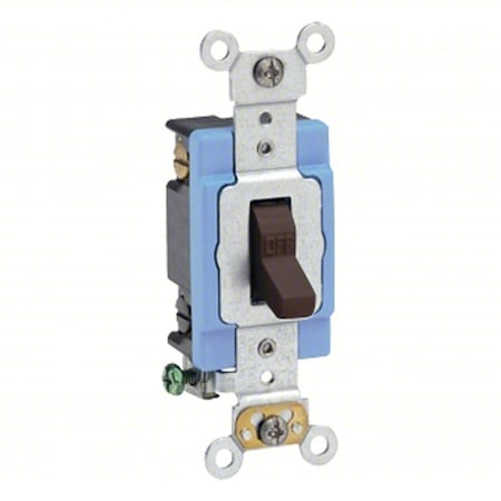 Wall Switch, 1/2 hp, Toggle, 15 A, Brown MPN:1202-2