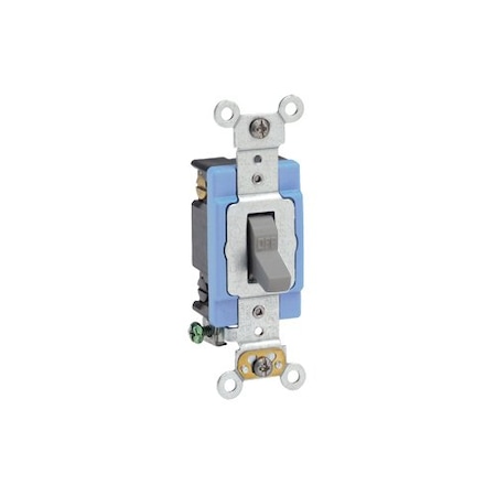 Wall Switch, 2 hp, Toggle, 15 A, Gray MPN:1202-2GY