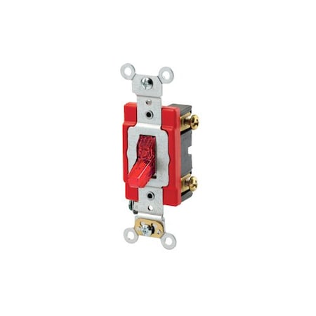 Wall Switch, 2 hp, Toggle, 20 A, Red MPN:1221-7PR