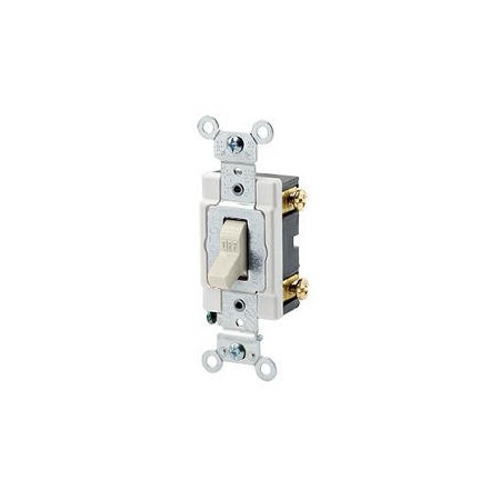 WallSwitch, 2hp, Toggle, 20A, LightAlmond MPN:1221-ST