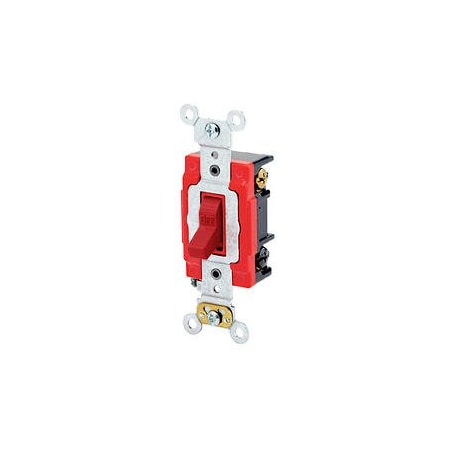 Wall Switch, 2 hp, Toggle, 20 A, Red MPN:1223-2R