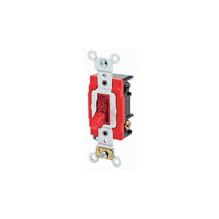Wall Switch, 1 hp, Toggle, 20 A, Red MPN:1223-7PR