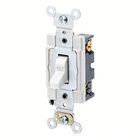 WallSwitch, 1hp, Toggle, 20A, White, PK10 MPN:1224-SW