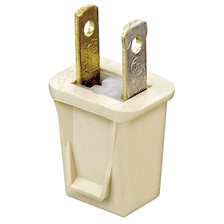 Straight Blade Plug, 1-15P, 10 A, 125V AC, 2 Pole, Screw Terminals, Non-Grounded MPN:123-PI