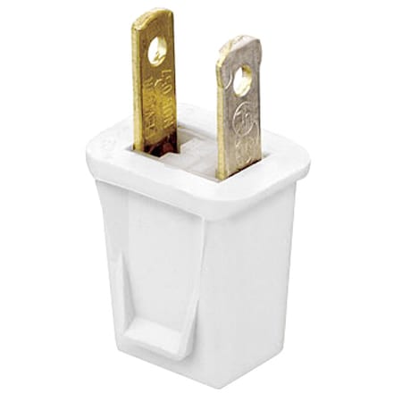 Straight Blade Plug, 1-15P, 10 A, 125V AC, 2 Pole, Screw Terminals, Non-Grounded MPN:123-PW