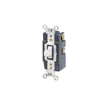 Wall Switch, 2 hp, Toggle, 15 A, White MPN:1256-W