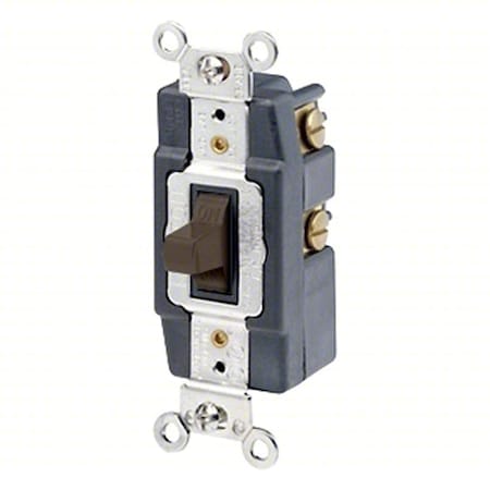 Wall Switch, 1 hp, Toggle, 20 A, Brown MPN:1257