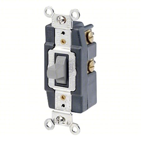 Wall Switch, 1 hp, Toggle, 20 A, Gray MPN:1257-GY