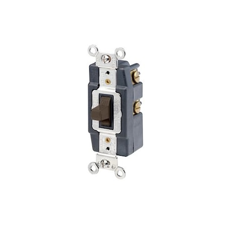 Wall Switch, 2 hp, Toggle, 30 A, Brown MPN:1262