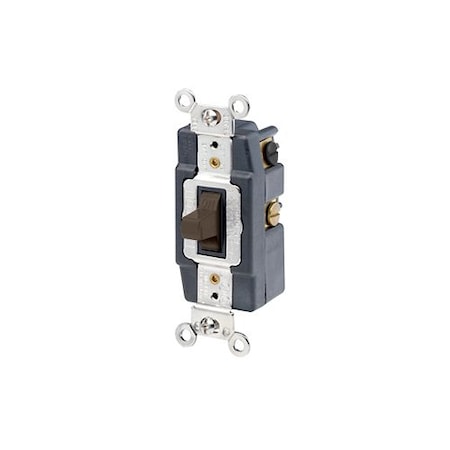 Wall Switch, 2 hp, Toggle, 15 A, Brown MPN:1282