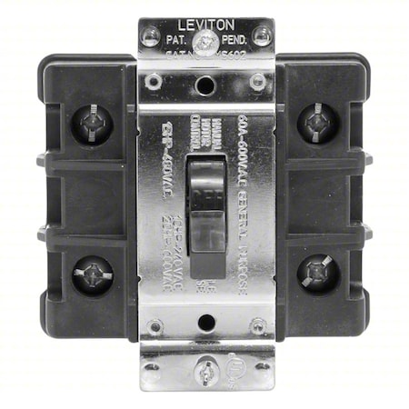 Wall Switch, 1 hp, Toggle, 20 A, Brown MPN:1286