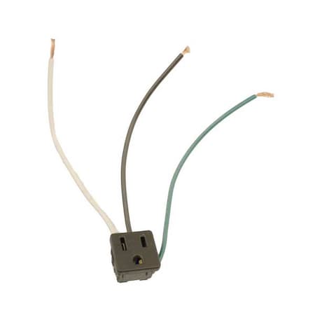 Straight Blade Receptacle, 5-15R, 15 A, 125V AC, 2 Pole, 3 Wire, Flush Mount, Grounded MPN:1374-1