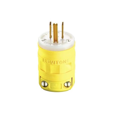 Straight Blade Plug, 5-15P, 15 A, 125V AC, 2 Pole, Screw Terminals, Grounded MPN:1447-P