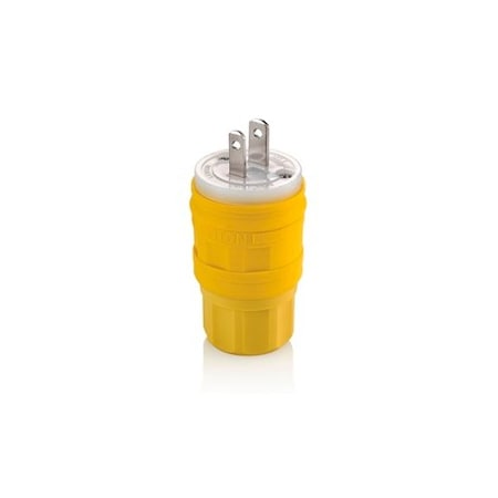 Straight Blade Plug, 1-15P, 15 A, 125V AC, 2 Pole, Screw Terminals, Non-Grounded MPN:14W04